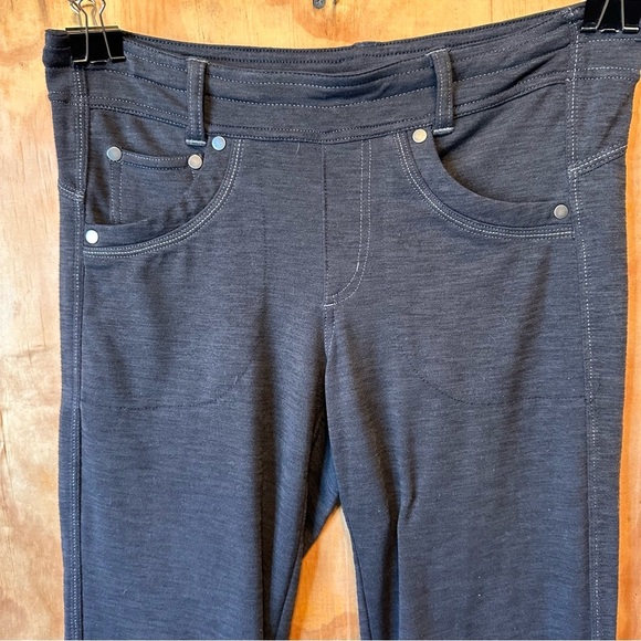 Kuhl Mova Straight Leg Charcoal Gray Heather Knit Stretch Low Rise Pant - Picture 5 of 14